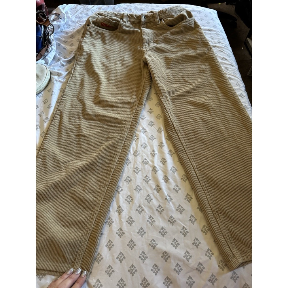 Empyre 30 Corduroy brown/khaki Relaxed Baggy Straight Leg Skate Pants EUC CT1